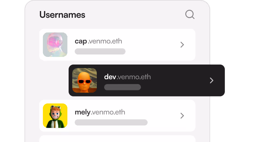 In-app ENS usernames — use case illustration